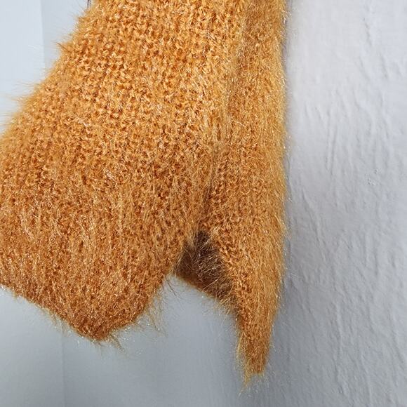 Callahan Revolve Genny Eyelash Fuzzy Knit Mini Skirt Amber Glow XS Fall - Picture 9 of 14